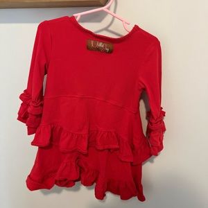 Millie Jay Red Knit Kelsey Ruffle Swing Set